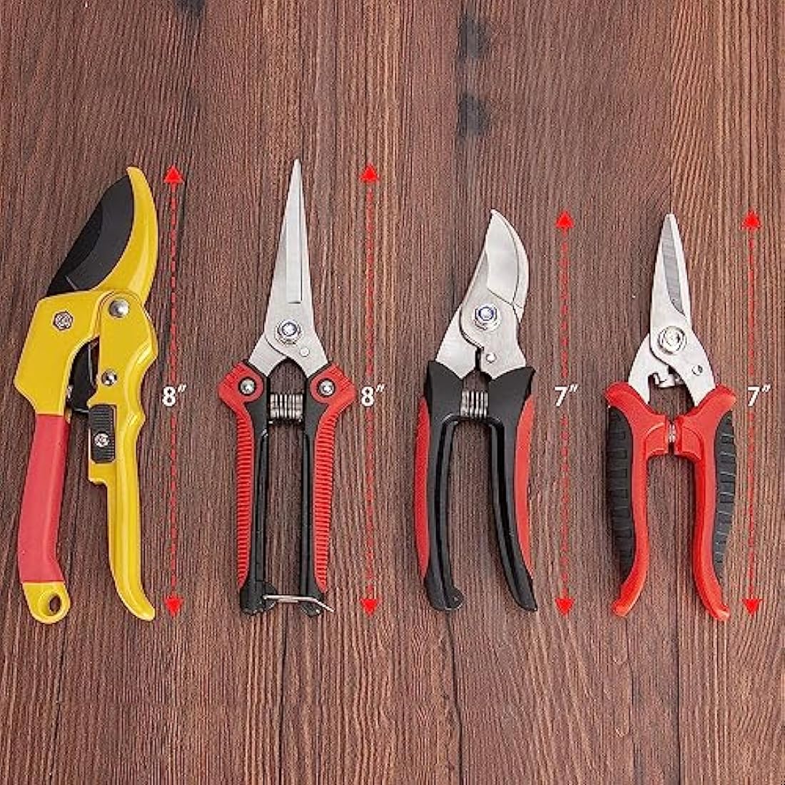 KOTTO Stainless Steel Pruning Shears – Heavy Duty Garden Secateurs