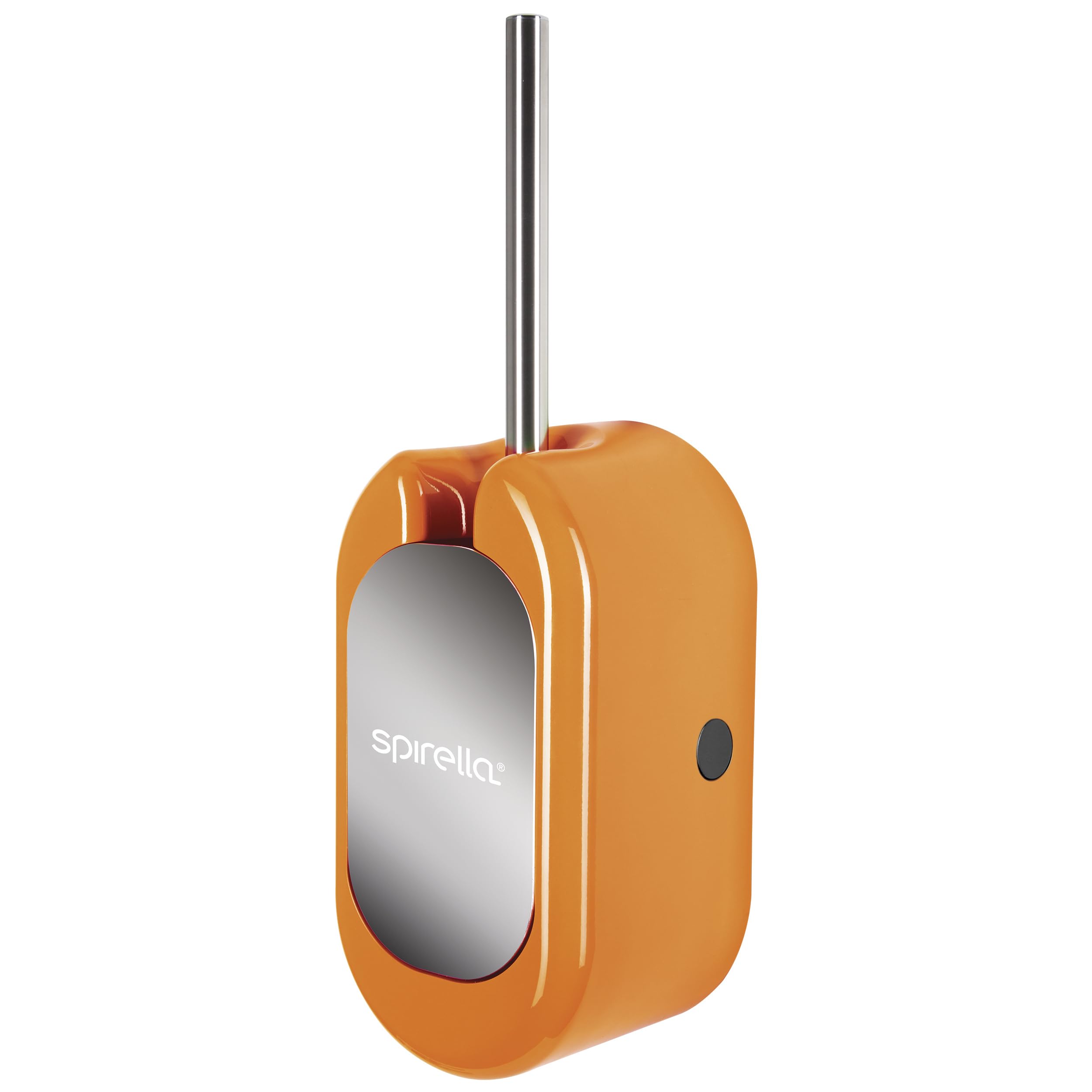 Spirella Cube Wall-Mounted Toilet Brush Holder - Orange ABS Plastic