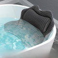 Jolof Store 4D Air Mesh Bath Pillow – Ergonomic Neck & Back Support, Grey
