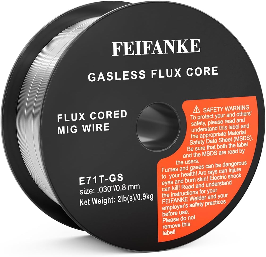 FEIFANKE Flux Core Welding Wire – 0.8mm E71T-GS Gasless Mild Steel 1kg