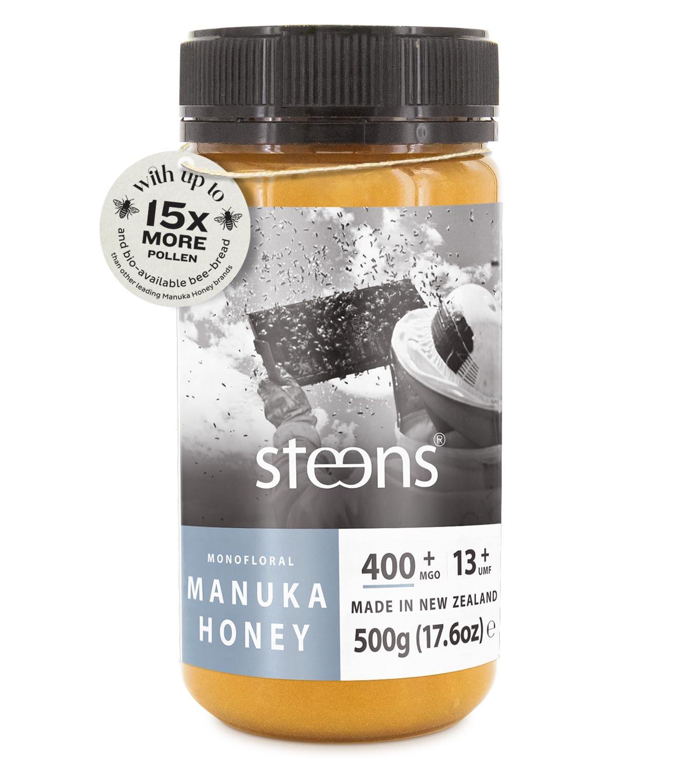 Steens Raw Manuka Honey | MGO 400+ UMF 13+ New Zealand Honey – 500g