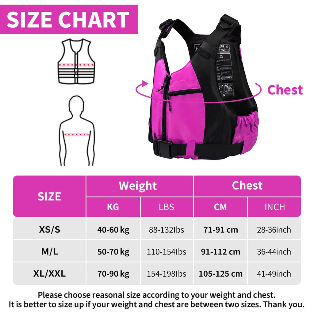Owntop Buoyancy Aid - Adjustable Swim Vest for Kayaking and Fishing