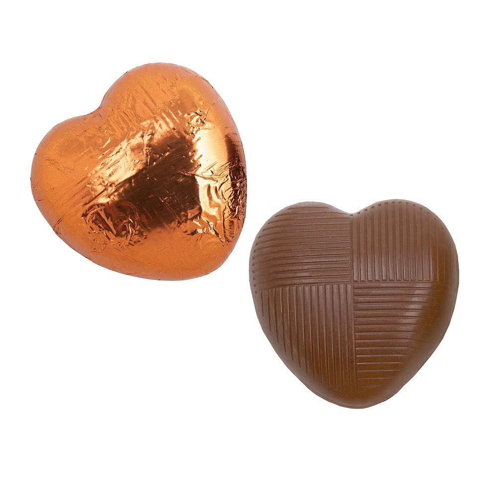 Italian Options Milk Chocolate Hearts – Copper Foil Wedding Favors, 500g