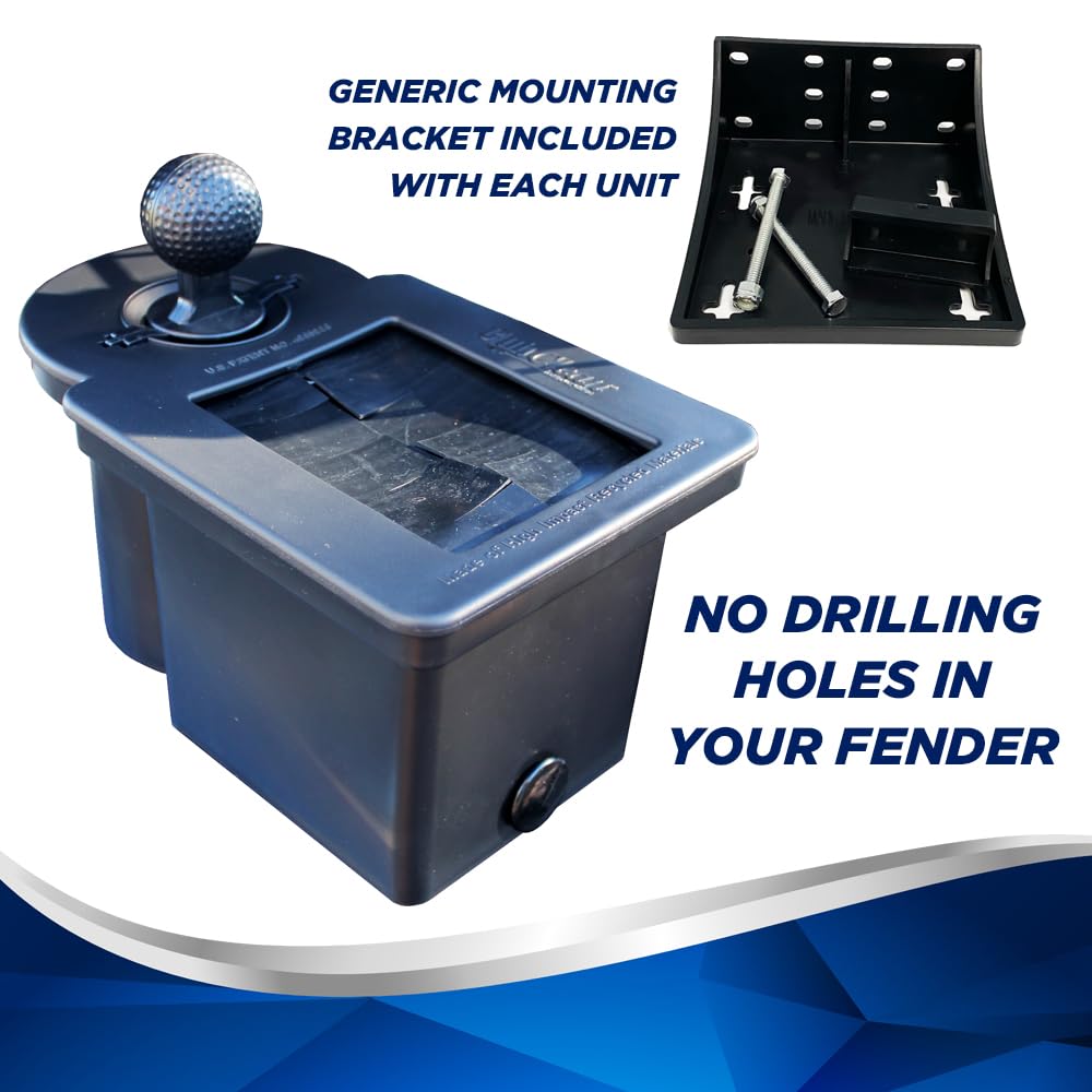 Club Clean Golf Ball and Club Cleaner with Universal Bracket – Black