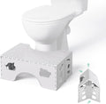 Foldable Toilet Stool – White Squatting Bathroom Step Stool