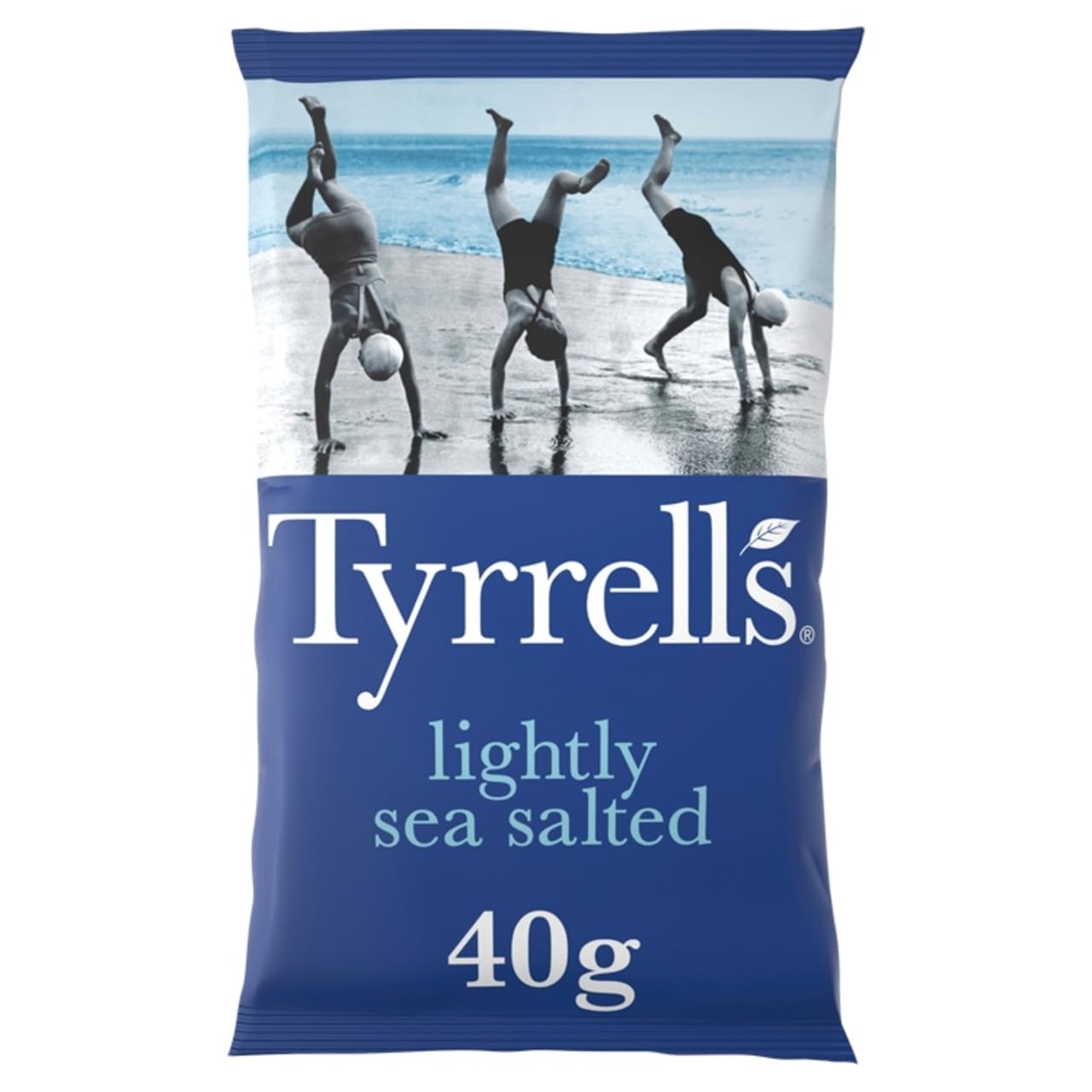 Tyrrells Lightly Sea Salted Hand-Cooked Crisps - 40g (Box of 24)