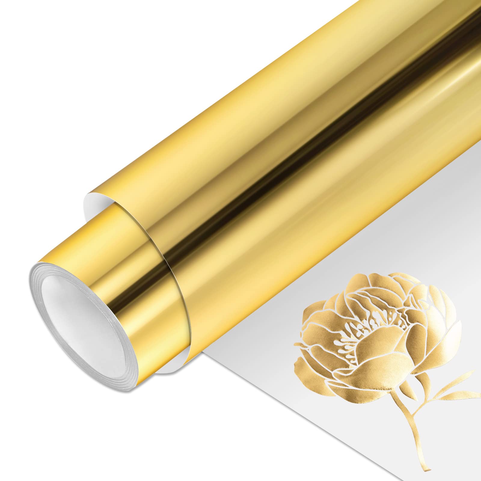 Vinyl Frog Metallic Gold HTV Roll – 12" x 5ft Heat Transfer Vinyl for T-Shirts