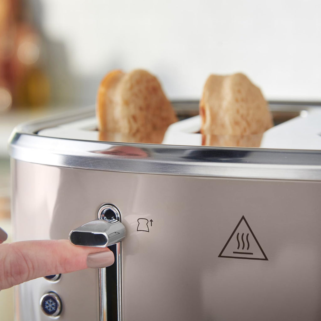 Russell Hobbs Stylevia 4-Slice Toaster – Mocha Stainless Steel