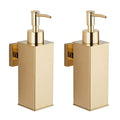 BGL Wall Mounted Soap Dispensers 2 Pack | Gold Stainless Steel