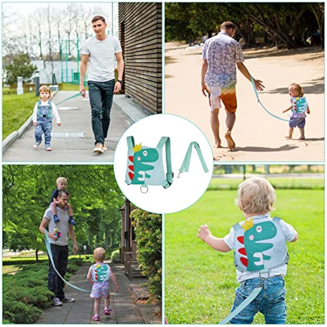 Baby Reins – Dinosaur Toddler Safety Harness & Leash, Green