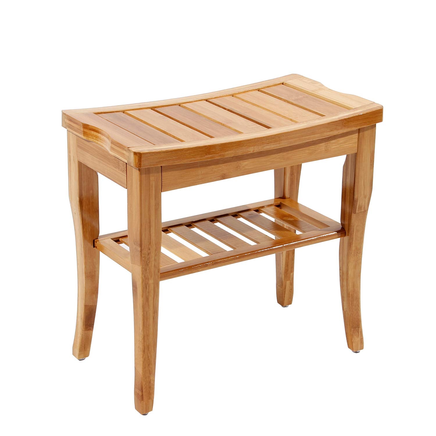 sogesfurniture Bamboo Bathroom Bench – Non-Slip Shower Stool Seat