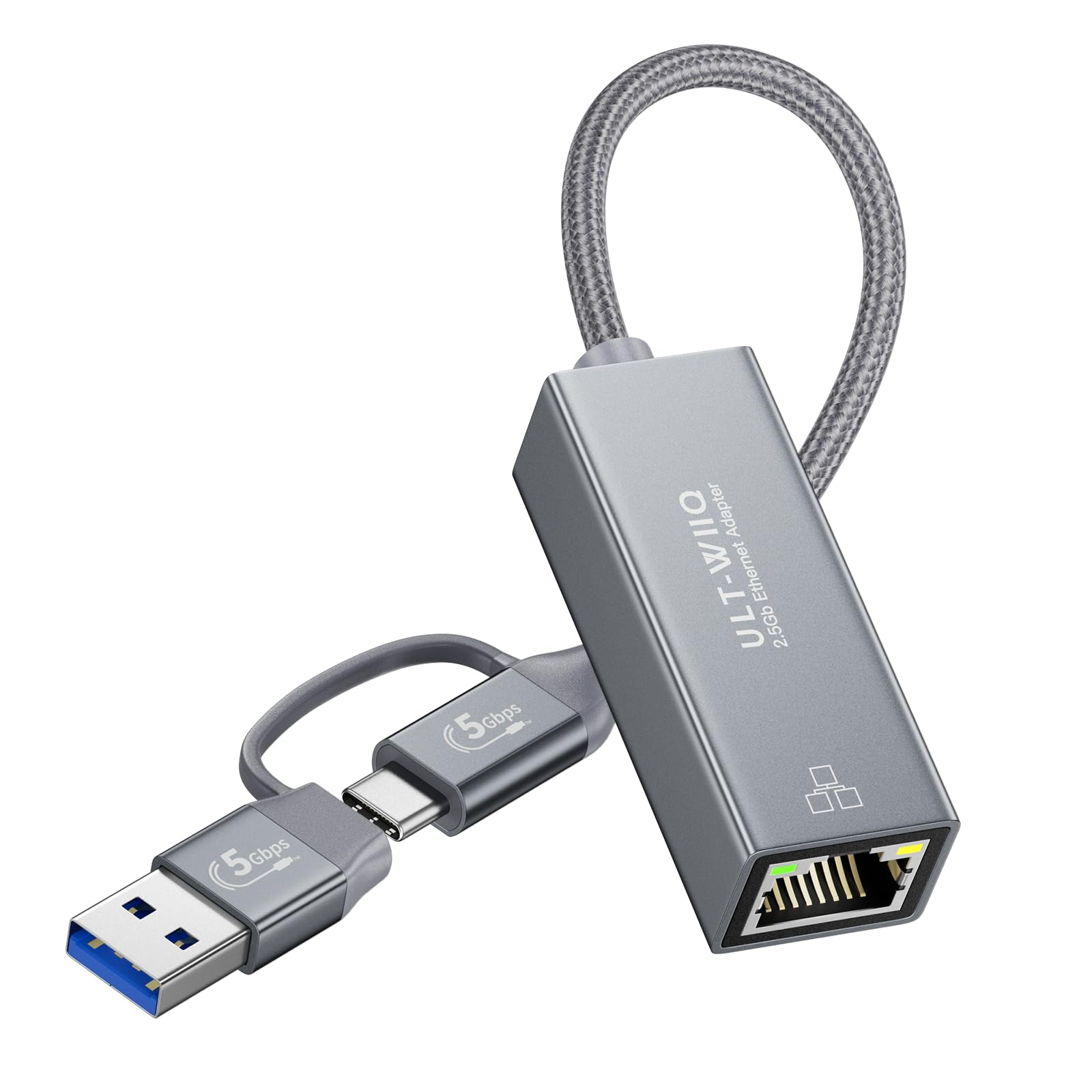 ULT-WIIQ USB-C to RJ45 2.5Gb Ethernet Adapter for Steam Deck & Mac