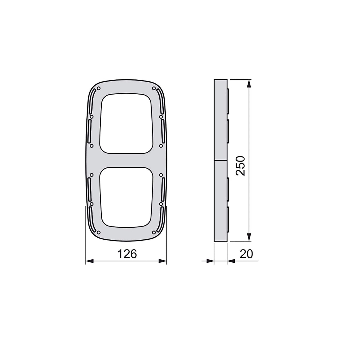 Emuca - Lateral assembly supplement for pull down hanging rail, Side supplement for pull down wardrobe rail lift, plastic, titanium color, Set of 2 - image 2