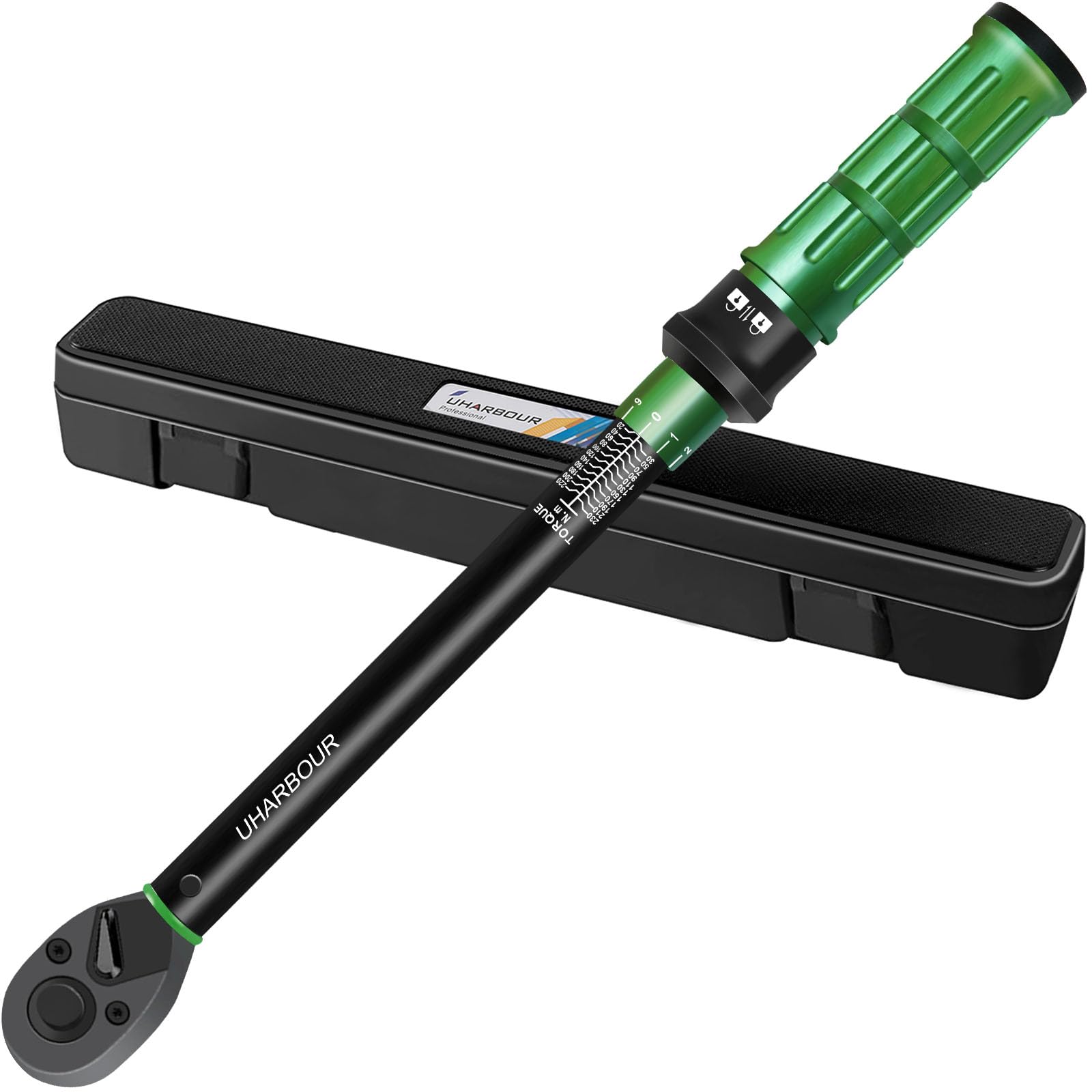 Uharbour 1/2 Inch Torque Wrench | 20-230 Nm Calibrated ±3% Accuracy