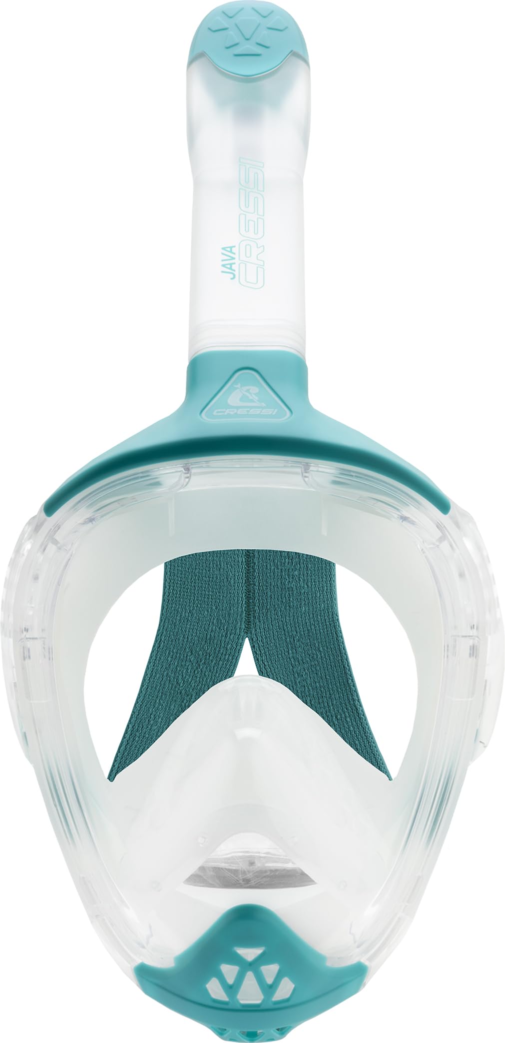 Cressi Java Full Face Snorkel Mask – Anti-Fog Silicone – Aquamarine S/M