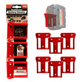 StealthMounts Battery Mounts for Milwaukee M18 – 6 Pack Red ABS Holders