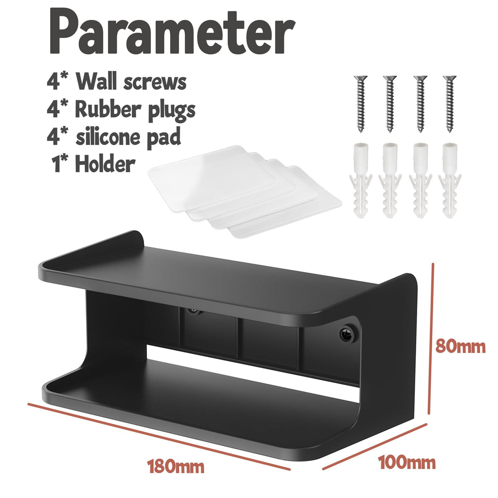 sciuU 2-Layer Structure Bedside Wall Shelf Organizer - Universal Wall Mount - image 5