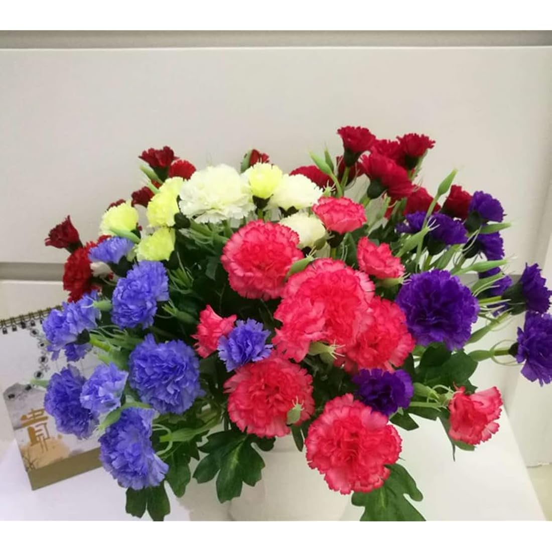 Jolof Store 10-Stem Artificial Silk Carnations | UV-Resistant Fake Flowers