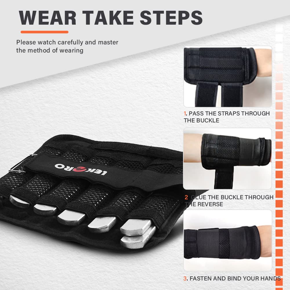 Adjustable Ankle and Wrist Weights - 11 LBS Pair for Fitness