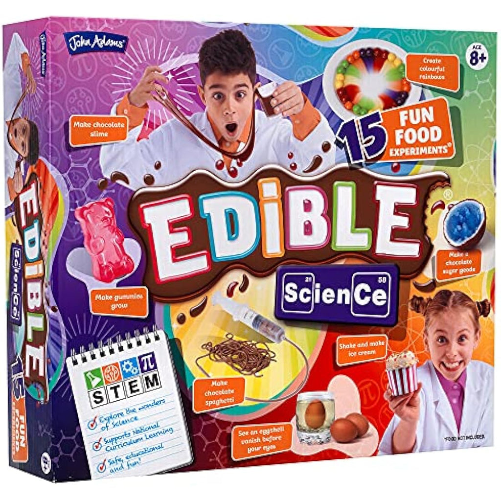 John Adams Edible Science Kit – 15 STEM Food Experiments for Kids Age 8+