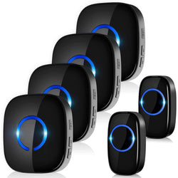 Wireless Doorbell Kit – 2 Waterproof Buttons & 4 Receivers