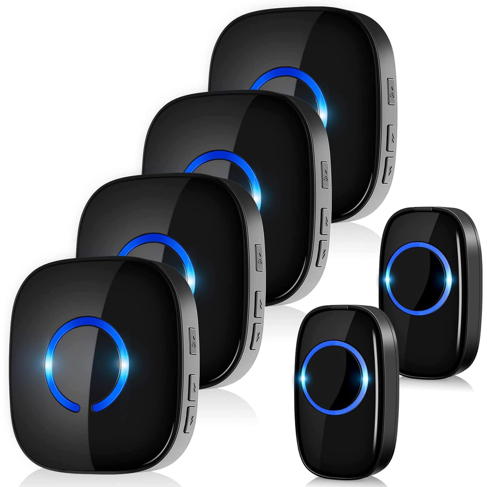 Wireless Doorbell Kit – 2 Waterproof Buttons & 4 Receivers