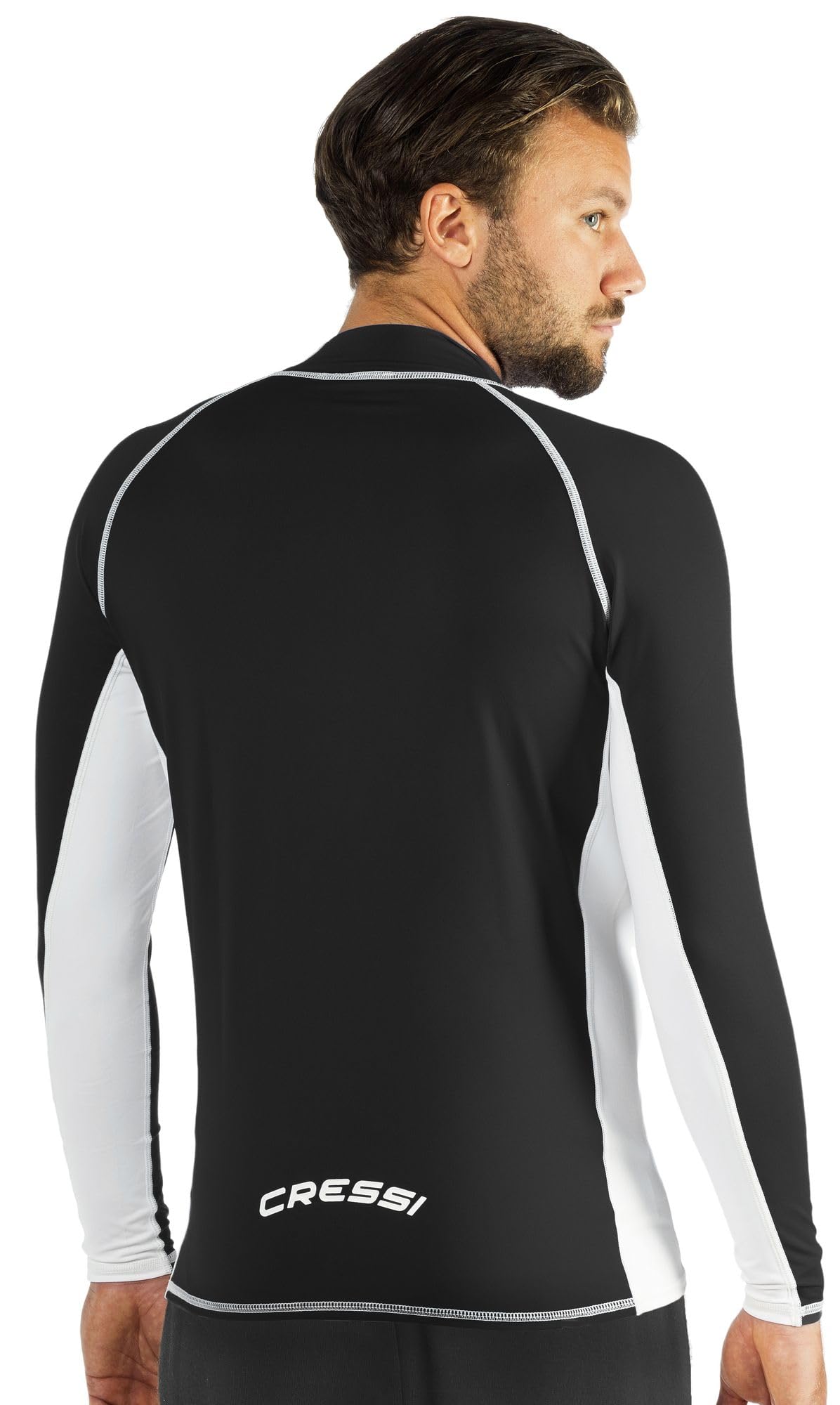 Cressi Men's Long Sleeve Rash Guard – UV Protection Swim Shirt, Black