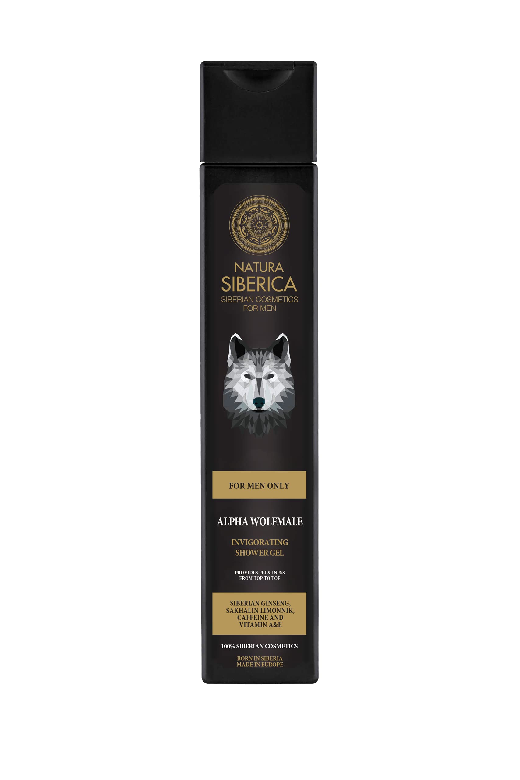 Natura Siberica Men Alpha Wolf Invigorating Shower Gel with Caffeine