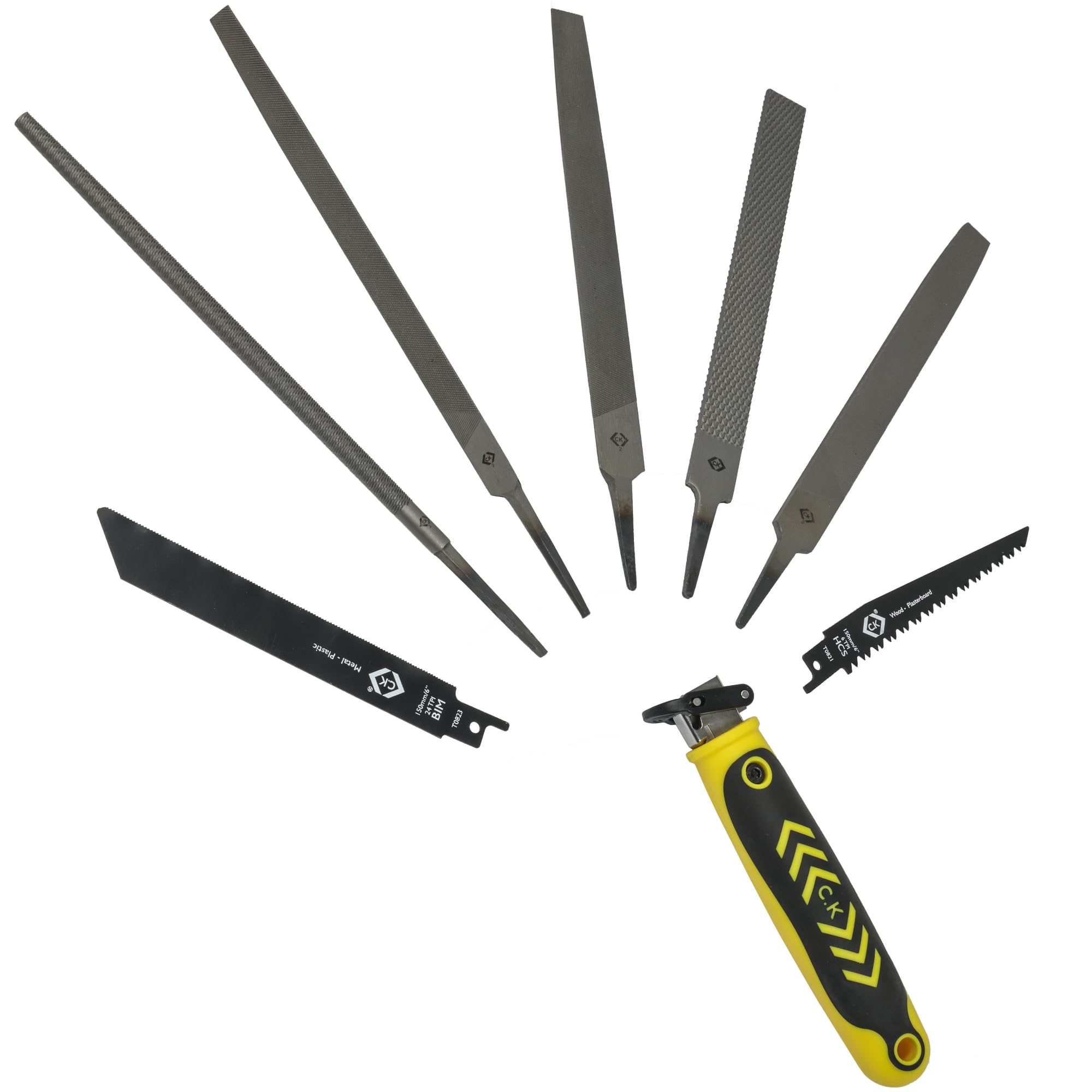 C.K Tools 8pc Multi File & Saw Kit | Quick-Change Wood & Metal Set