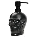 Jolof Store Skull Ceramic Soap Dispenser – 473ML Gothic Bathroom Decor, Black