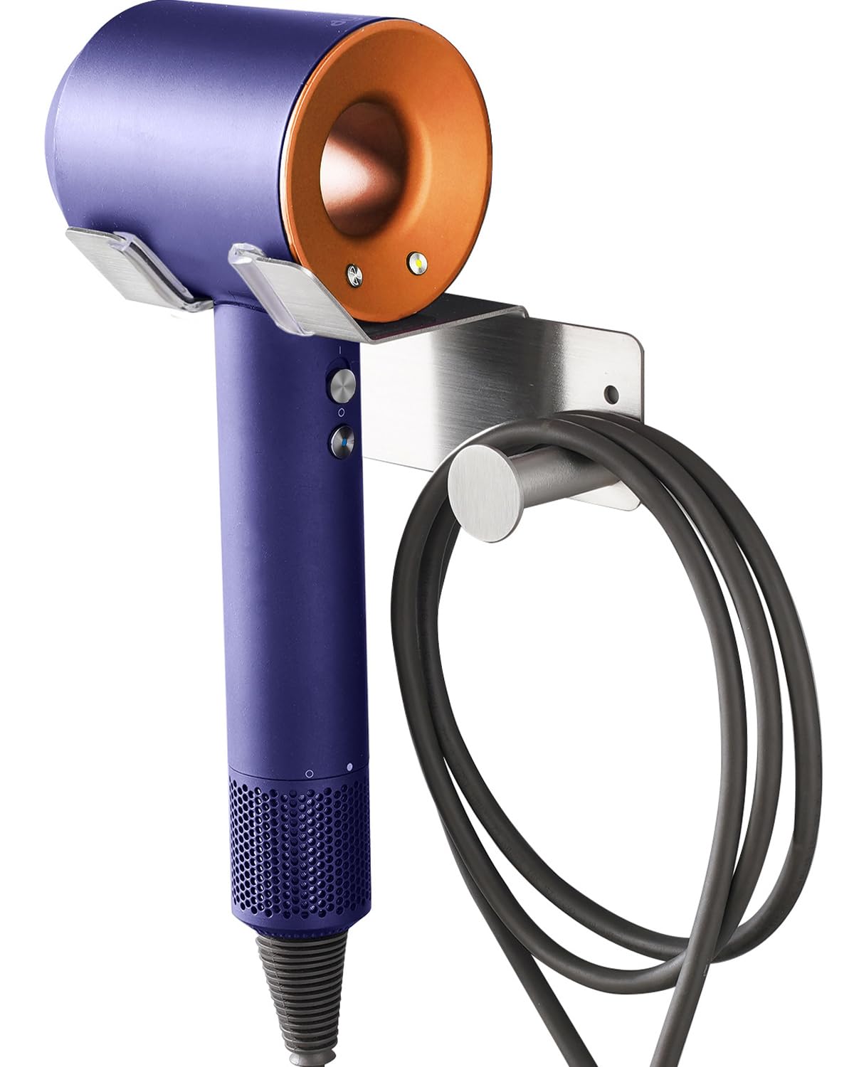 BANJEKT Hair Dryer Holder – Wall Mounted Stainless Steel Storage Stand