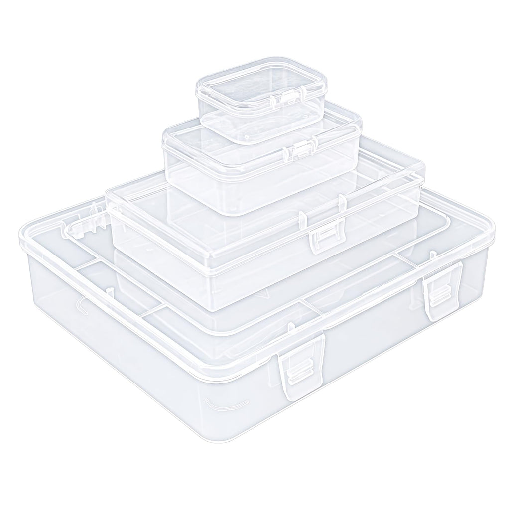 Goodma 7 Pieces Mixed Sizes Rectangular Clear Plastic Storage Box - image 2