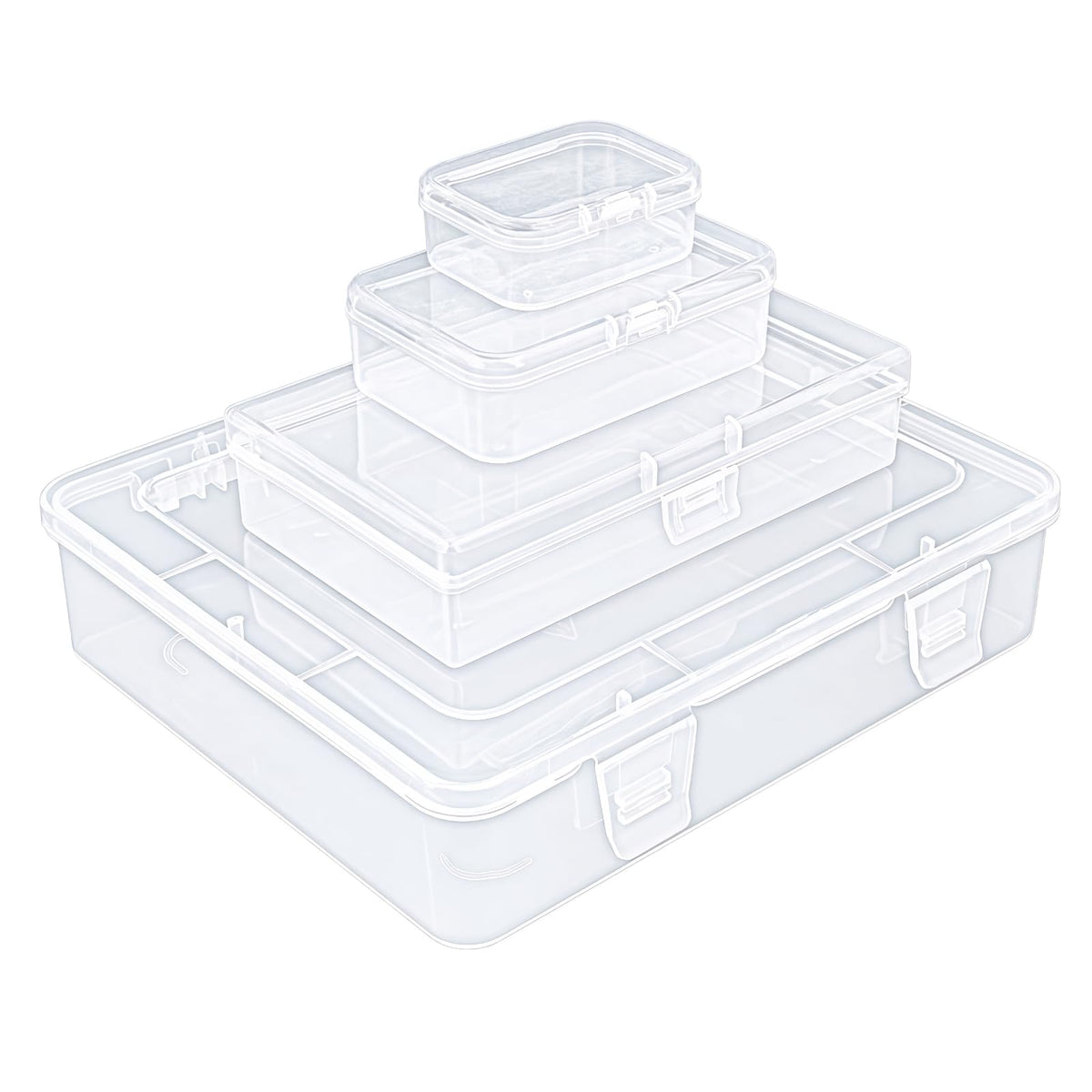 Goodma 7 Pieces Mixed Sizes Rectangular Clear Plastic Storage Box - image 2