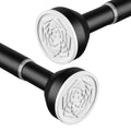 Jolof Store Stainless Steel Tension Shower Curtain Rod, 115-185cm - Black