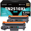 iNKPAD TN2510XL High-Yield Toner Cartridge for Brother Printers | 2-Pack Black
