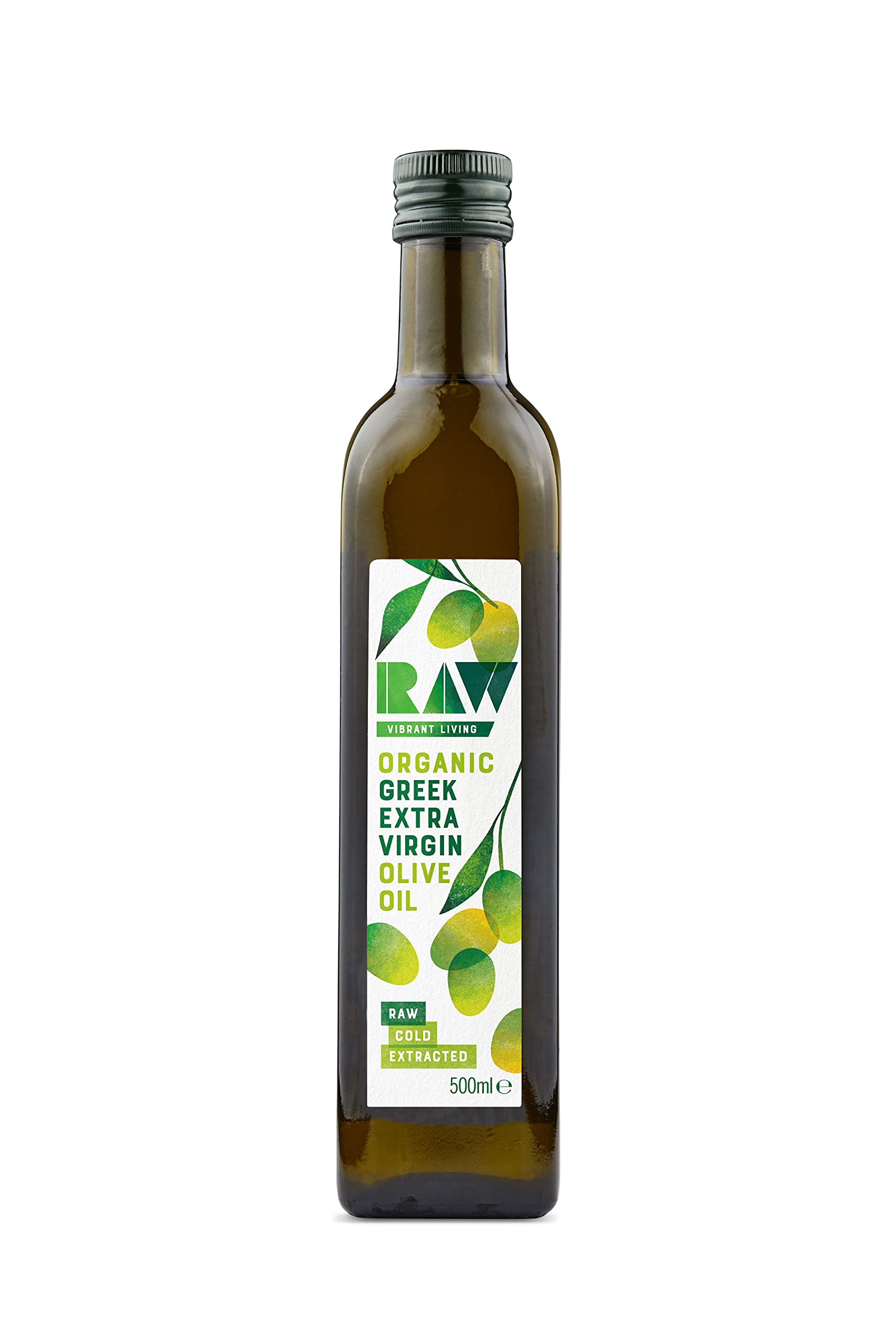 Raw Vibrant Living Greek Extra Virgin Olive Oil – Organic & Cold Pressed 500ml