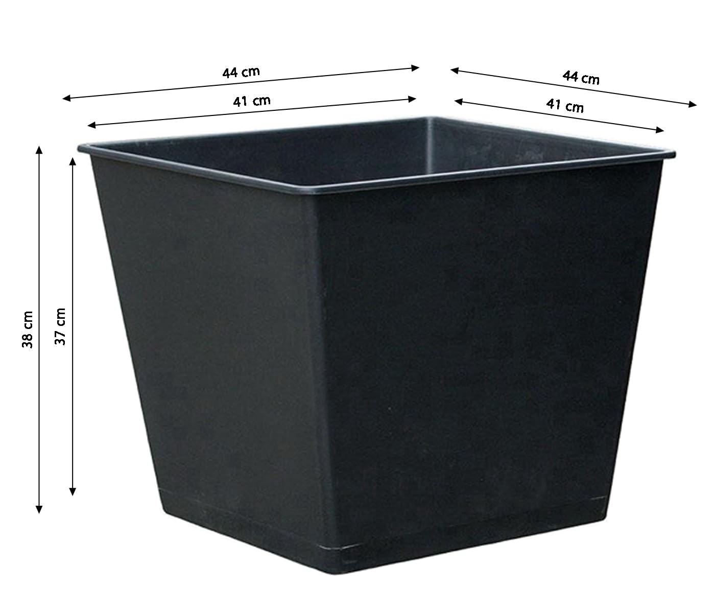 Dehner Universal Plastic Plant Pot – Durable Black Garden Planter