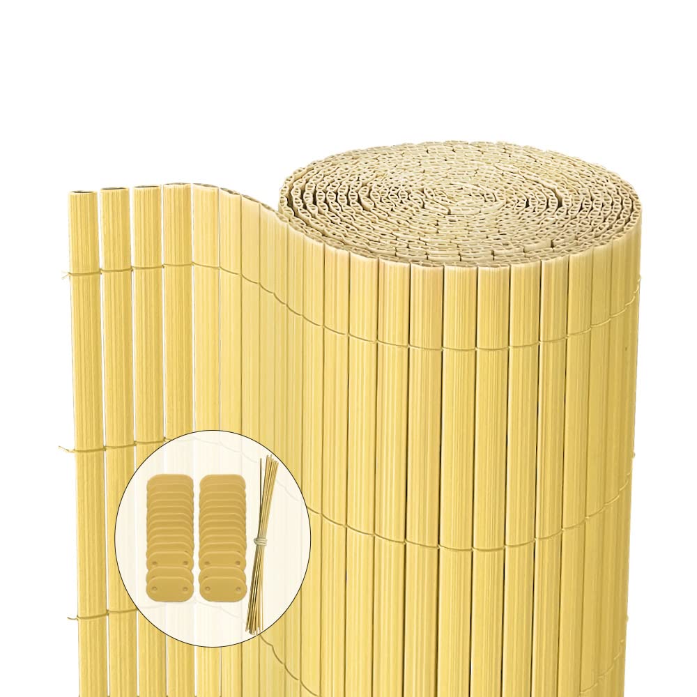VOUNOT PVC Privacy Screening Fence – Double Reinforced Garden Screen, 80x500cm