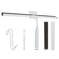 Wunset 30cm Shower Squeegee | 6-Piece White Stainless Steel Set