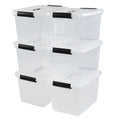 Afromy 12 Litre Storage Box with Handle and Lid, Set of 6 Storage Bin - image 1
