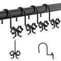 Jolof Store Bow Shower Curtain Hooks – 24PC Rustproof Metal Rings