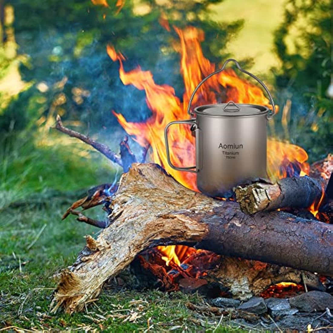 Jolof Store Ultralight 750ml Titanium Pot | Portable Camping Water Mug