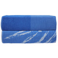 SweetNeedle Cotton Beach Towels | Pack of 2 Hawaii Blue Palm Design