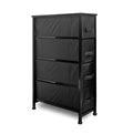Clarisworld 4-Drawer Narrow Storage Tower | Steel Frame Fabric Dresser