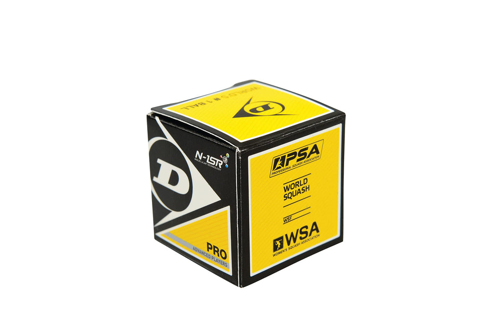 Dunlop Pro Squash Balls | Double Yellow Dot Tournament Pack - 12 Count