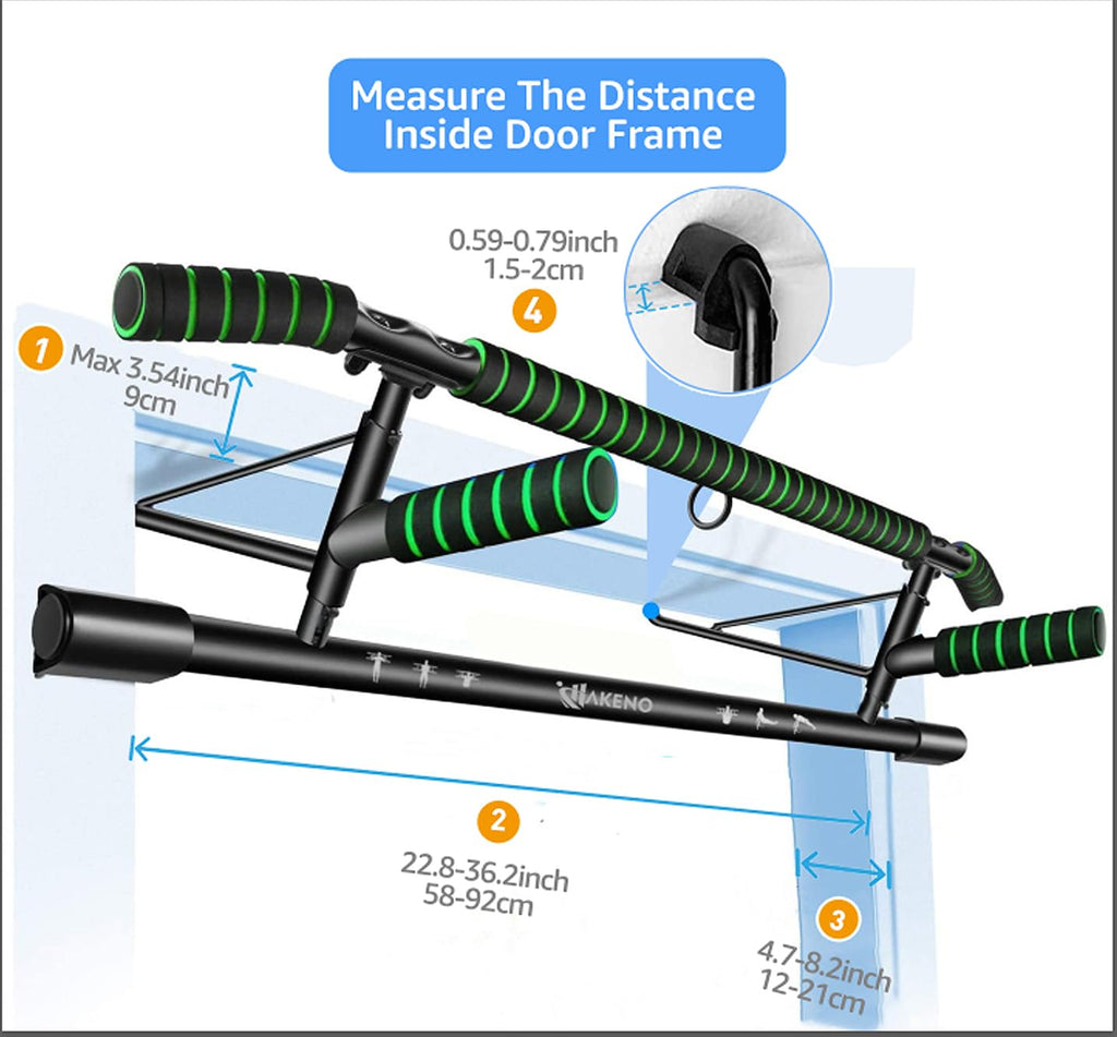 Doorway Pull Up Bar – Foldable Home Gym Chin-Up Bar, 500lbs