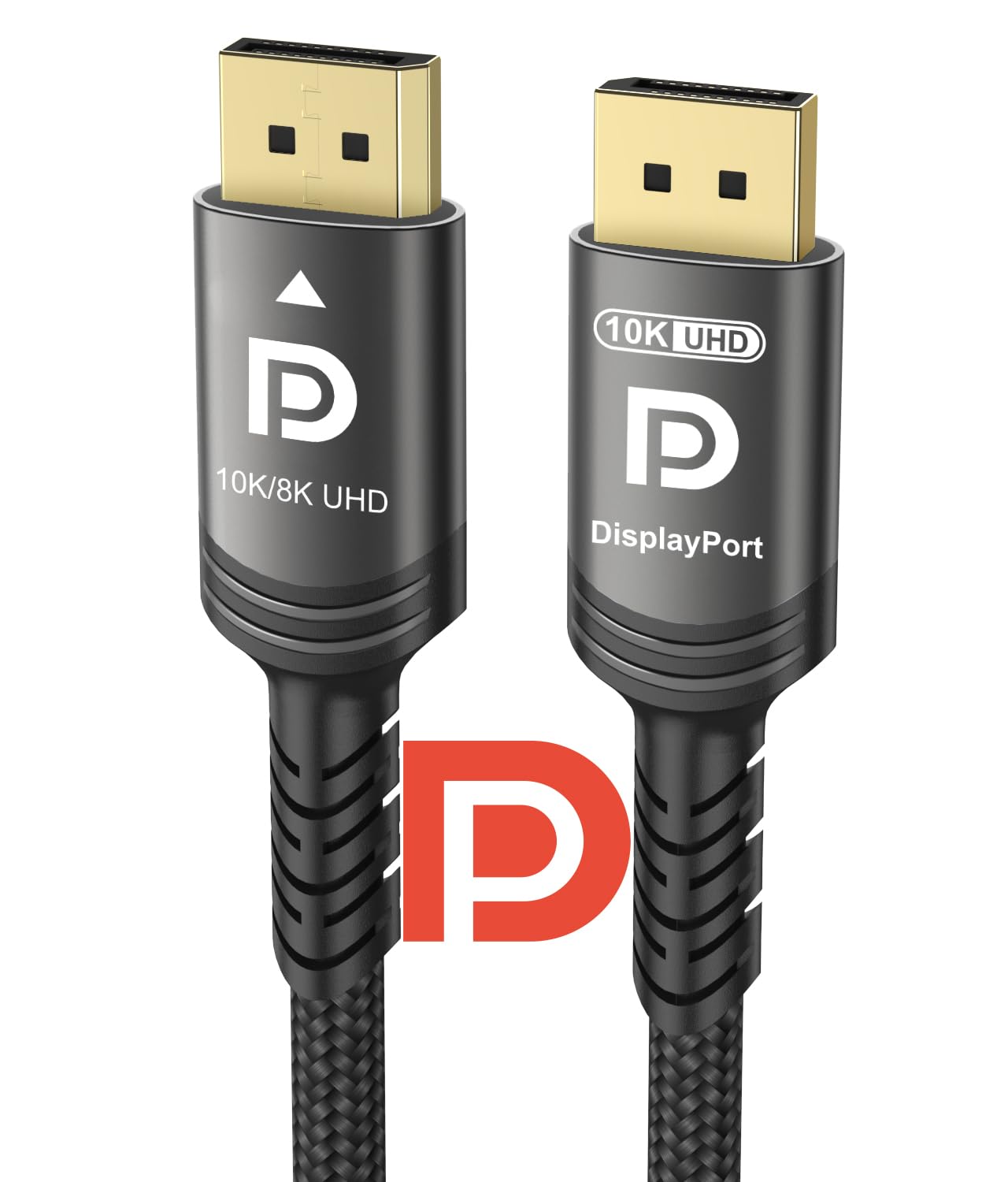 Ubluker DisplayPort 2.1 Cable | 10K 8K 54Gbps Nylon Braided Cord - 4M