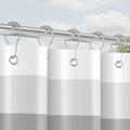 Lerores Grey Shower Curtain – 120x200cm Anti-Mould Waterproof Polyester
