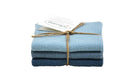 Knitted Cotton Wipes – Rustic Blue Oeko-Tex Set of 3