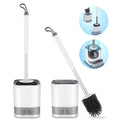 HIYAA Silicone Toilet Brush 2 Pack | Wall-Mounted Quick Drying Holder